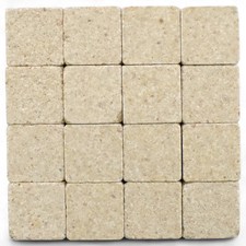 Kamienie mozaikowe bizantyjskie ciepłe białe - ciepłe białe 10x10x4mm -200g