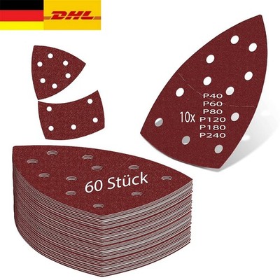 60x Schleifscheiben Set für Bosch PSM Primo Multischleifer Schleifpapier Mix
