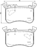 Hella Pagid Bremsbelagsatz Scheibenbremse 8DB 355 021-771 FüR CLA Mercedes GLA
