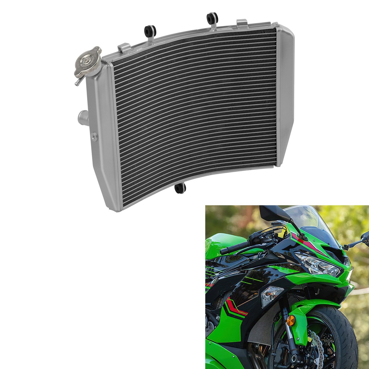 Radiator Cooler Engine Cooling Fit For Kawasaki Ninja ZX6R