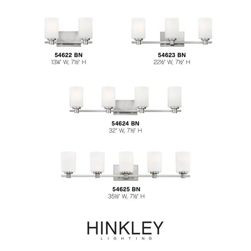 Hinkley Karlie 35 1/2"W Brushed Nickel 5-Light Bath Light - Picture 6 of 10