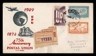 DR WHO 1950 MEXICO FDC UPU 75TH ANIV GEORGE CACHET COMBO M69235