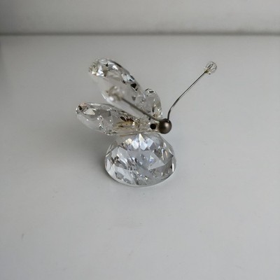 Großer Swarovski Schmetterling aus Kristall zum restaurieren mit abgesetztem Flügel - Vintage