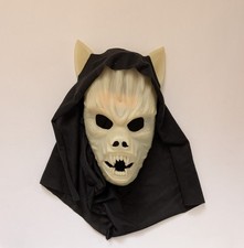 Vintage Halloween Werewolf Wolfman Mask Glow In The Dark Plastic Prop Costume