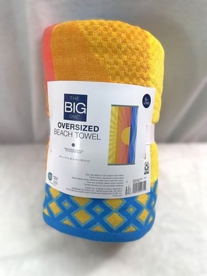 The Big One Oversized Sunset Beach Towel 6 Feet Long Thick Material Fast Dry