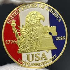 2026 US 250th Anniversary Commemorative Coin American Liberty 2026 Coin Souvenir