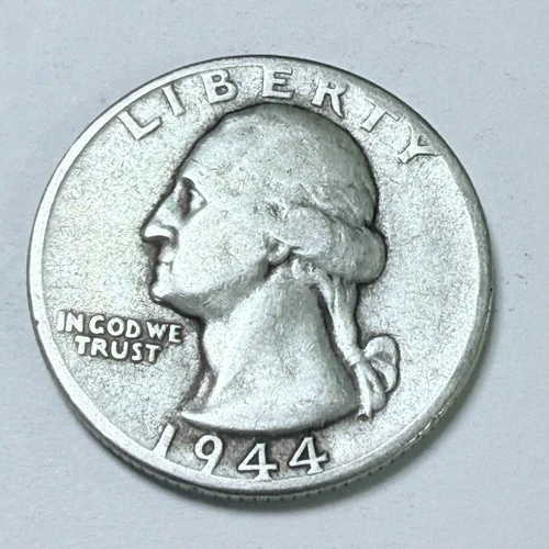 1944 Washington Quarter 90% Silver Very Good Details #4526