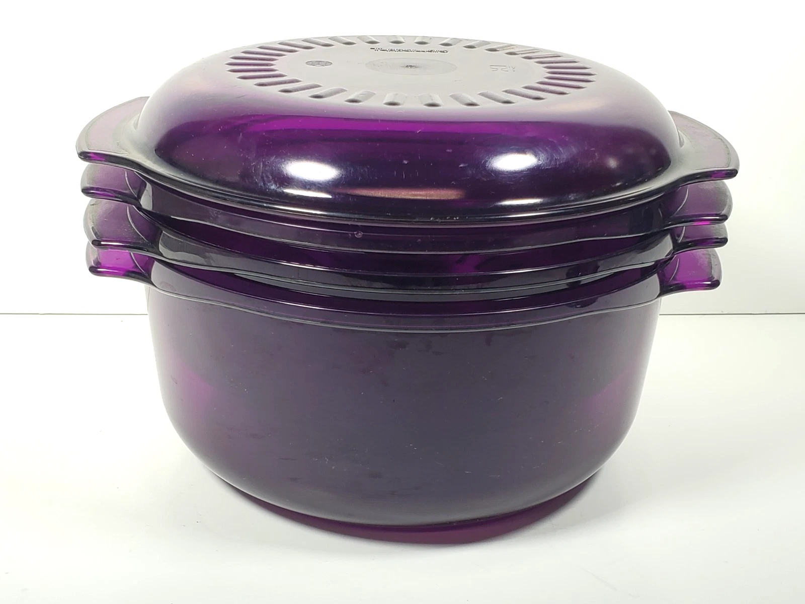 TUPPERWARE Purple Microwave Cooker Steamer 5 Pc Set