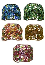 Crystal  Flower Hair Holder Barrette Metal Ponytail Hair clip YY86900-5