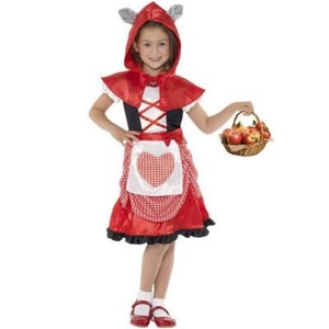 Girls Little Red Riding Hood Costume Book Day Fairy Tale Fancy