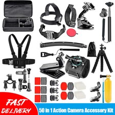 GoPro HERO Action Camera Accessories 50 in 1 Kit for Gopro 9, 8, 7 Case USA