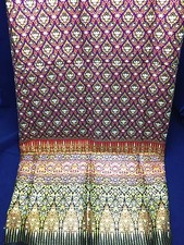 Purple N2499 Batik Cotton Fabric Thai style Sarong Wrap Long Skirt The Best Thai