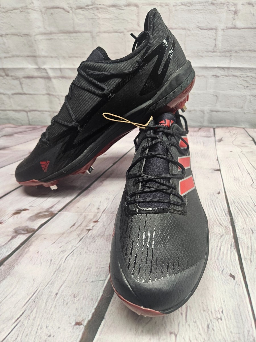 Adidas Adizero Afterburner 8 Black Red Metal Baseball Cleats  display picture 3