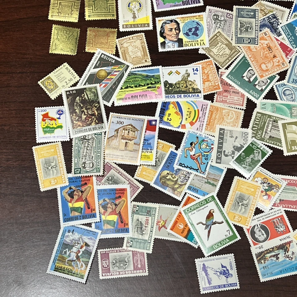HUGE LOT OF BOLIVIA MINT STAMPS, SHORT SETS, MANY MODERN WITH DUPLICATES - Image 3 of 4