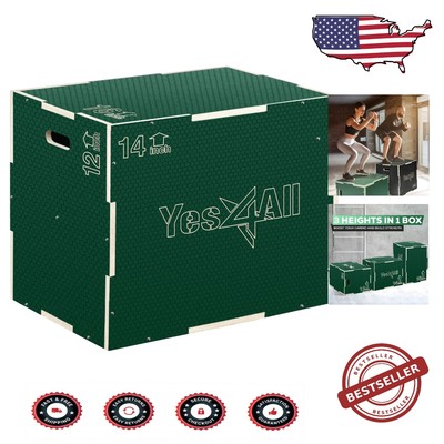 Premium Adjustable Height Plyometrics Box - 450lbs Capacity for Safe Workouts