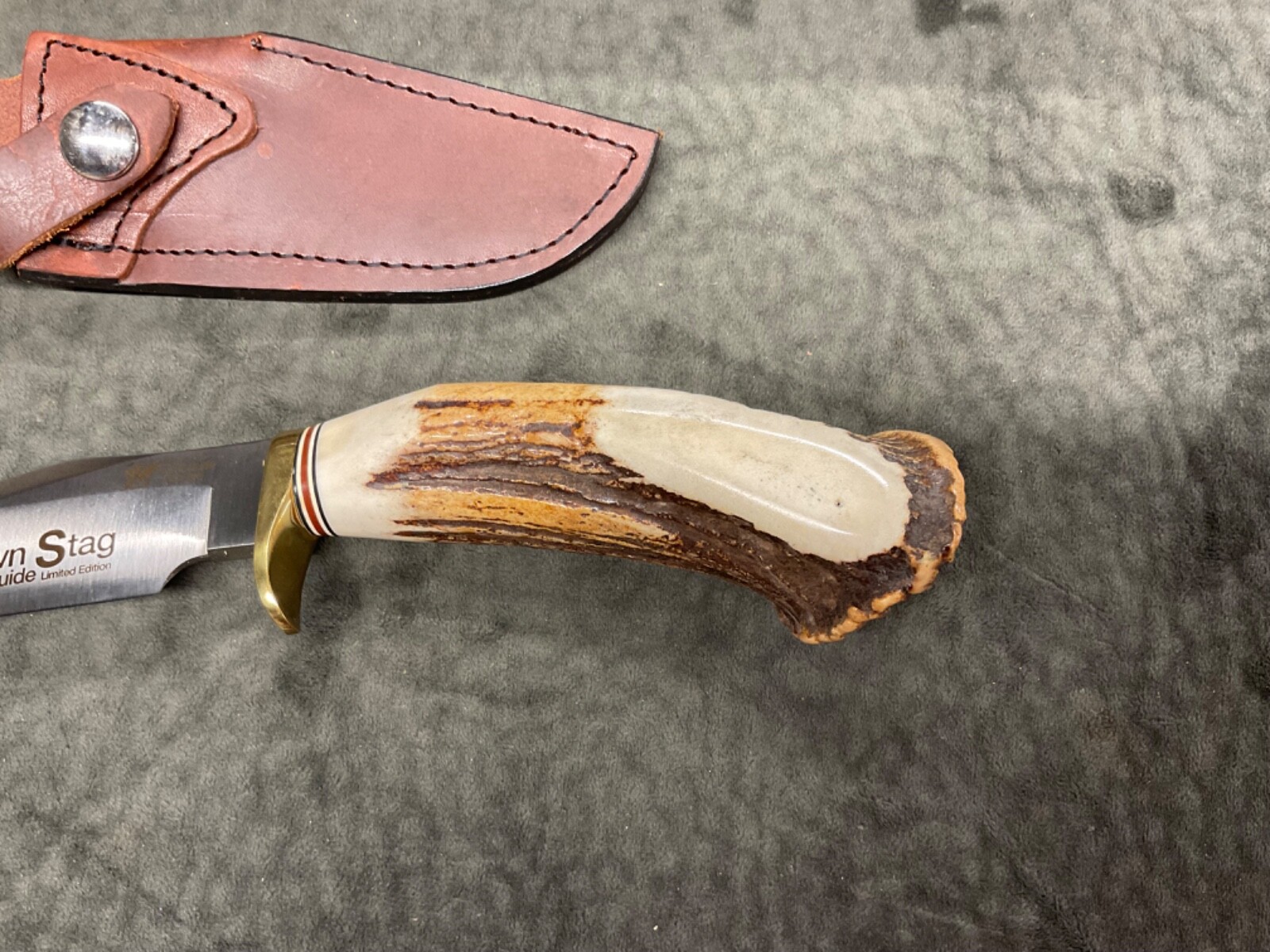 Rare Vintage Blackjack Knives Trail Guide Crown Stag Knife With Box