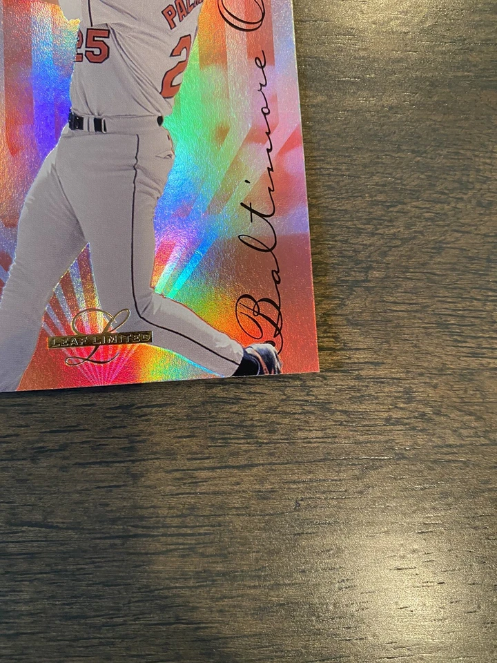 1995 Leaf Limited Prism Foil Baltimore Orioles Baseball Card #86 Rafael Palmeiro - Image 4 of 4