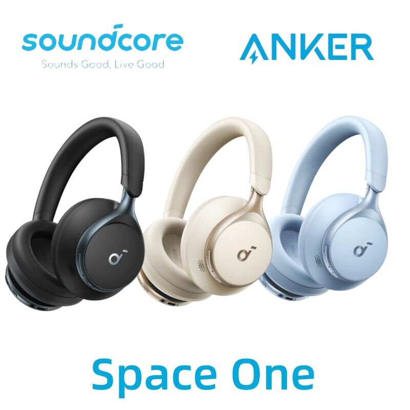 Original Anker Soundcore Space One Headphone Wireless Bluetooth 5.3 Headset  Nosie Cancellation 55H LDAC AAC SBC Global Version