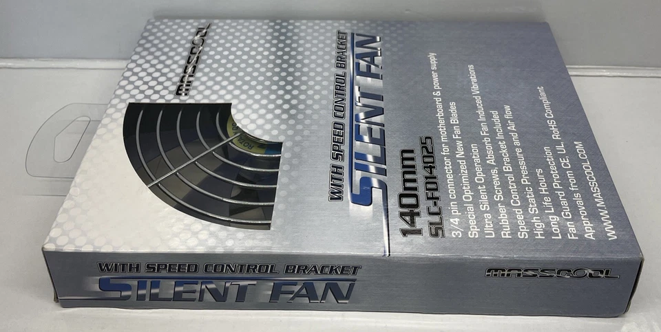 MASSCOOL 140mm Case Fan with Guard and Speed Control Cooling Bracket SLC-FD14025 - Image 4 of 4