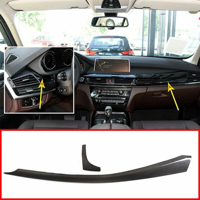 Real Carbon Fiber For BMW X5 F15 X6 F16 20142018 Dashboard Panel Cover