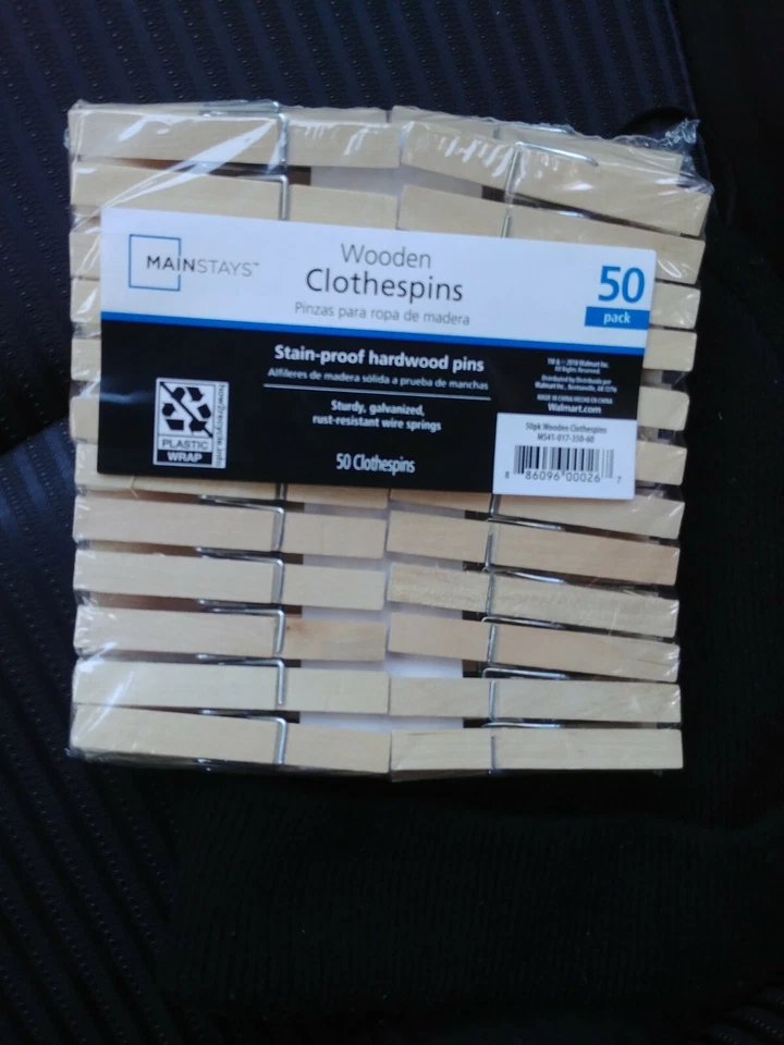 Pinzas para ropa de madera 50 un. Foto 3 de 3