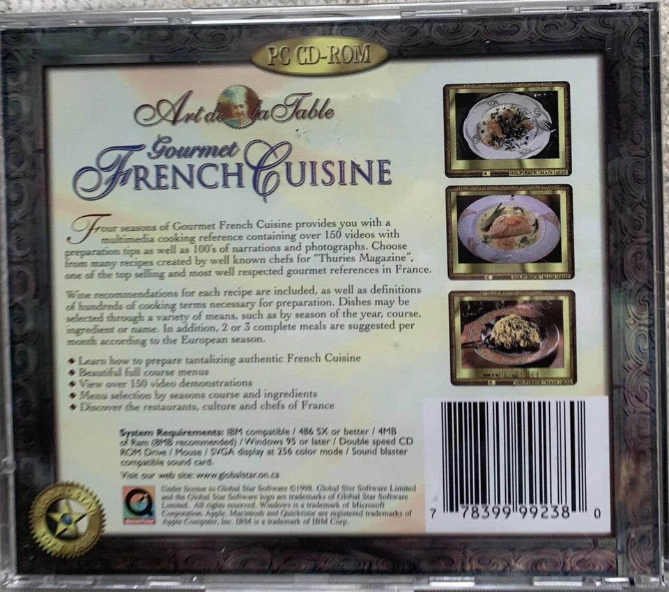 ART de la TABLE: THE FOUR SEASONS OF FRENCH CUISINE CD/ROM - Image 2 of 2