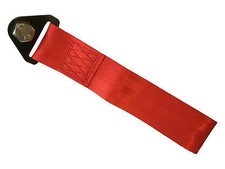 Red tow strap - race track road off road hook belt