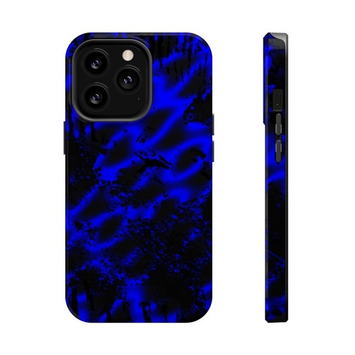 Magsafe Phone Case for iPhones 13-14 Blue Plasma Abstract Art - Picture 68 of 81