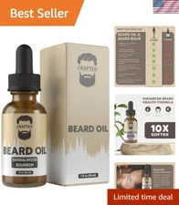 Crafted Beard Oil - Anti-Dandruff & Softening Conditioner, 1oz Sandalwood