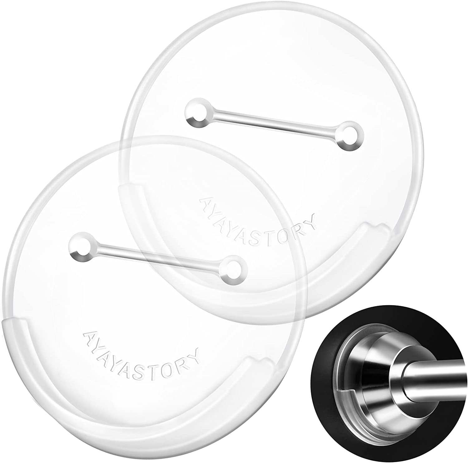 Adhesive Shower Curtain Rod Holder,No Slippage Wall Mount Retainer (4