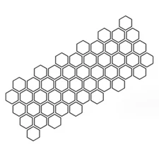 Car Body Black Honeycomb Pattern Sticker Hexagon Vinyl Decal Decor Accessories