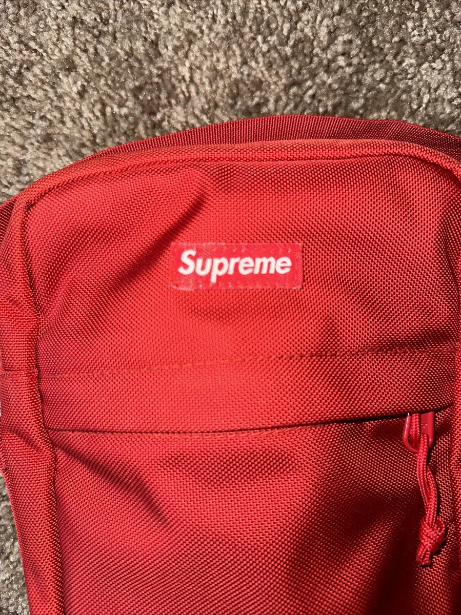 Supreme SS18 Red Shoulder Messenger Bag Cordura Fabric 100% Authentic DS