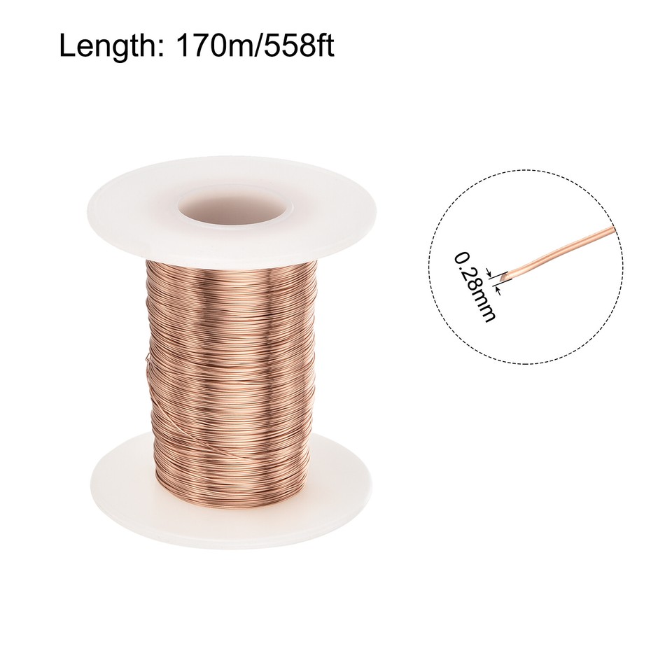 0.28mm Wire 558ft Enameled Copper Wire Enameled Winding Wire 100g eBay