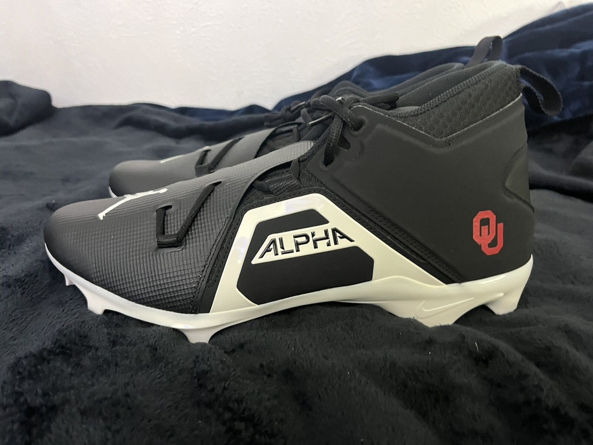 NIKE JORDAN ALPHA MENACE PRO OKLAHOMA OU FOOTBALL CLEATS DH3368-004 MEN’S Sz 15 Nike Air Jordan Alpha Menace Pro Oklahoma OU Football Cleats  main image 2