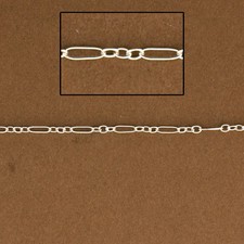 Sterling Silver Chain. Long and Short Cable Chain. Jewelry by foot. 925. 143