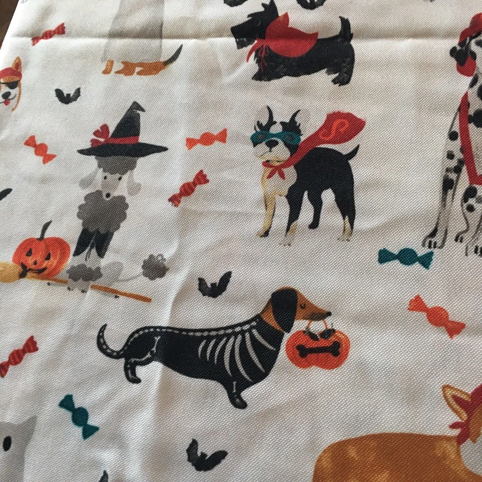Cynthia Rowley Curious Halloween Spooky Night Dogs Costume 60" round Tablecloth - Image 4 of 4