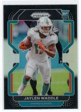 2021 Panini Chronicles Prizm Black Silver Jaylen Waddle RC Miami Dolphins #PB-10