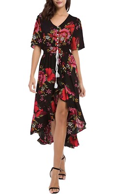 pink dress for bridal shower guest GORGLITTER Women's Floral Wedding Cocktail Midi Color:Lilac Print lighting conditions Emerald Velvet & Bluish accessory_quiz:singer-model-group-12