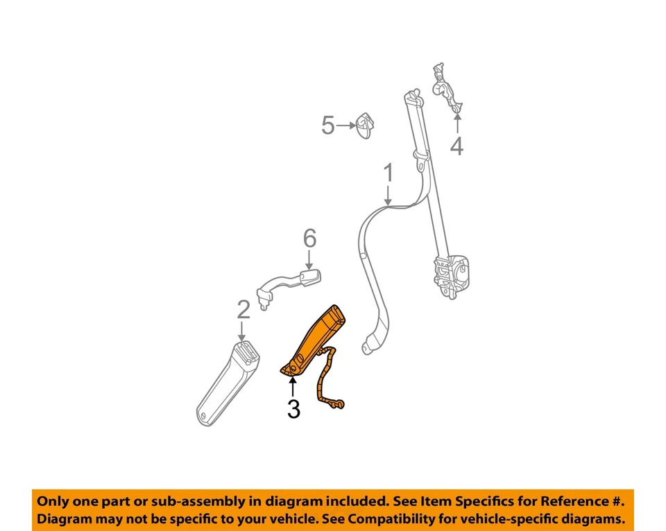Used Front Left Seat Belt Front fits: 2007 Saturn Ion bucket Sdn driver buckle F Foto 3 de 4