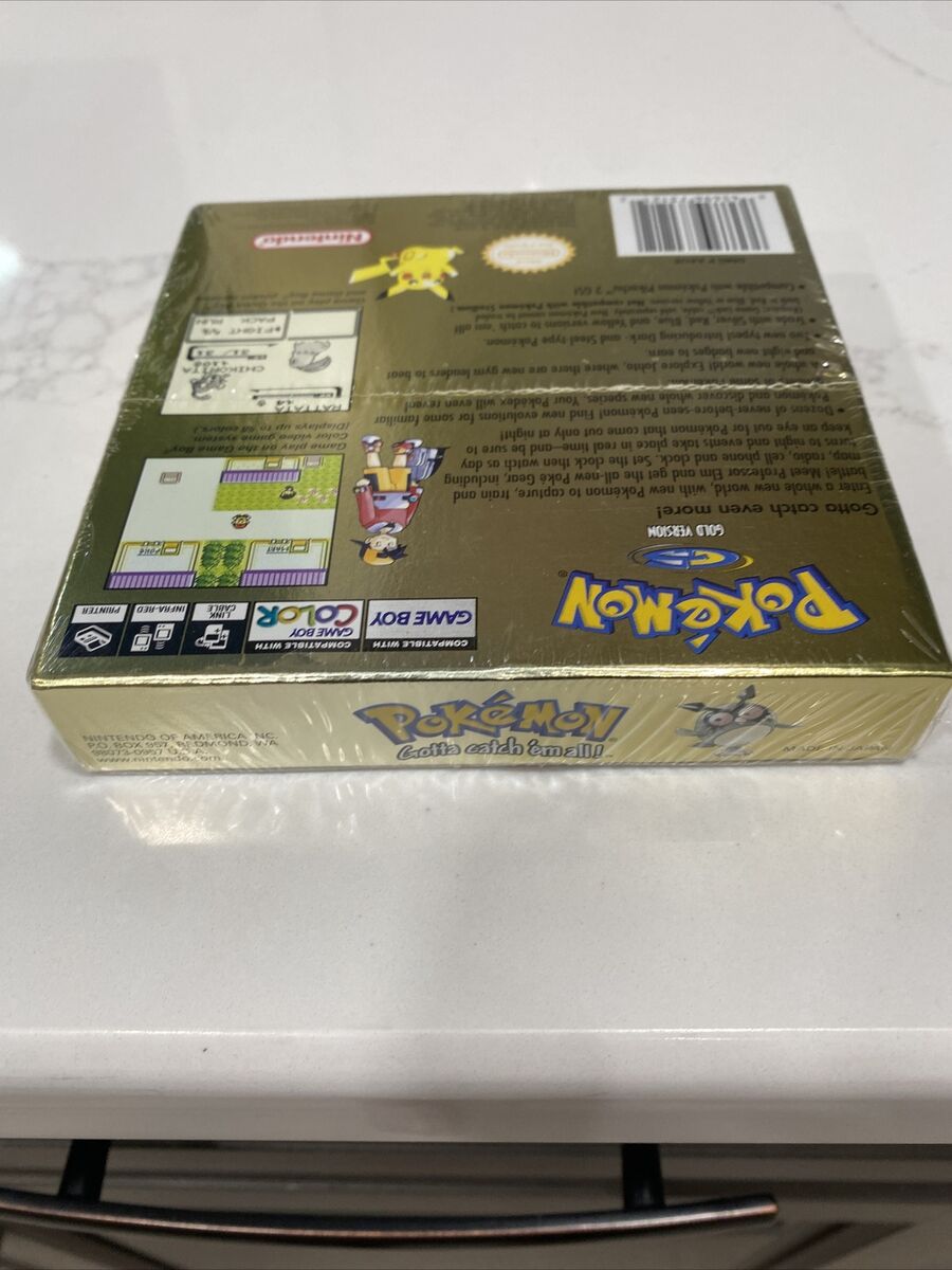 Pokemon Gold Version - Game Boy Color (New In Box, Factory Sealed, Never  Opened)