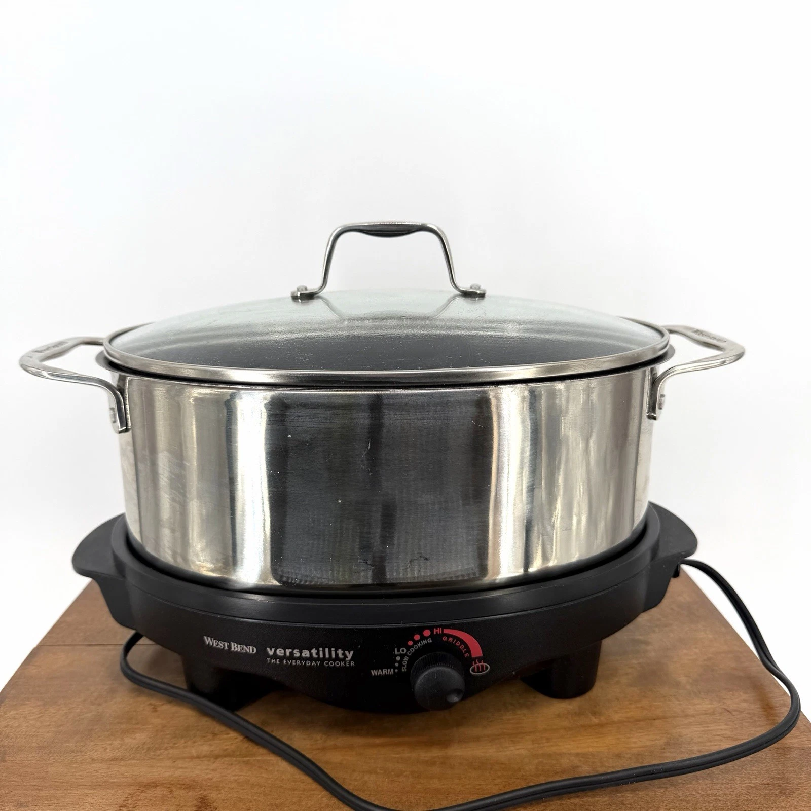 West Bend 84866 Versatility Slow Cooker 6-Quart Multi-Cooker Stainless Tested