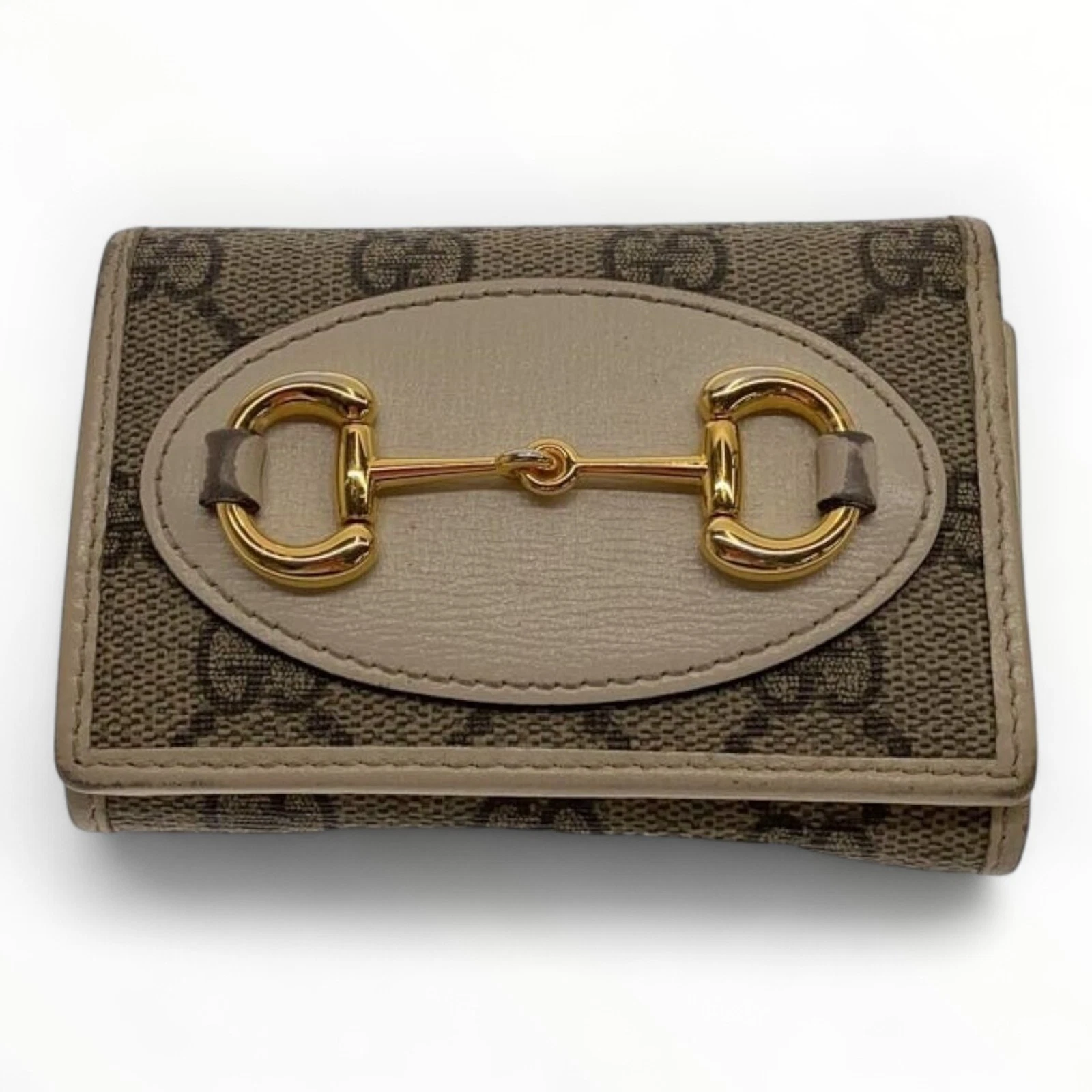 Portefeuille à trois volets GUCCI Horsebit 1955 GG Supreme 5339