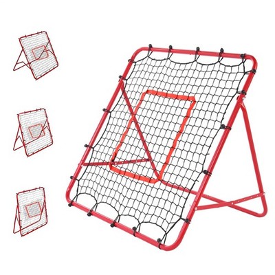 Baseball Rebounder Net, Portable Bounce Back Trainer 5 Adjustable Return Angles