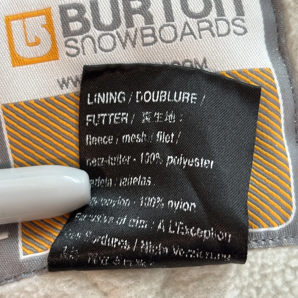 Chaqueta Burton Snowboards Mujer Pequeña Gris Amarillo Fórmula Abrigo Con Capucha Aislante Foto 4 de 4