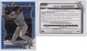 2021 Bowman Draft Blue /150 Benny Montgomery #BD-84