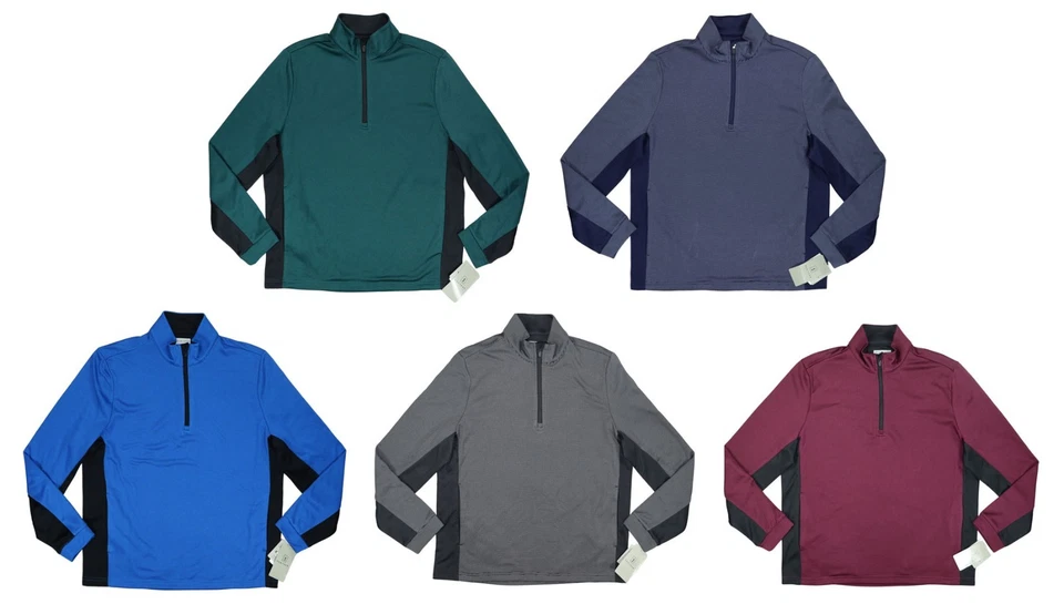 PGA Tour Golf Jacket Men's Thermal Stretch 1/4 Zip Pullover NWT Pick Size/Color
