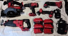 5 CRAFTSMAN POWER TOOLS + (1)4ah & (5)2ah BATTERYS INCLUDED-NEW TO LIGHTLY USED!