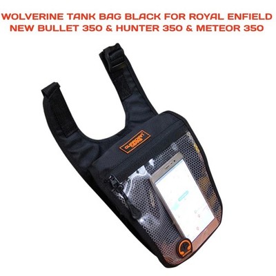 WOLVERINE TANKRUCKSACK SCHWARZ FÜR ROYAL ENFIELD NEW BULLET 350 & HUNTER & ME...