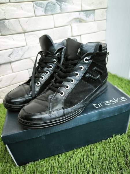 Men 4US Cesare Paciotti Boots Black Leather 43