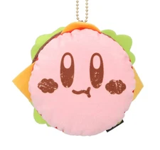 Kirby Cafe Mascot Kirby Burger Plush / Accessory Case Pouch New Japan